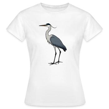 Héron cendré - T-shirt Femme - blanc - Devant - AI Model Female 172 dark (172cm)
