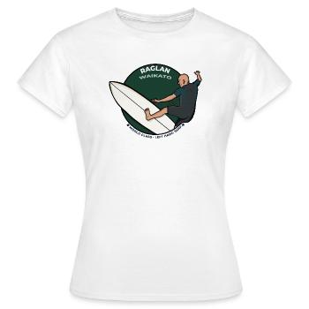 Raglan New Zealand World Class Left Hand Surf - Women's T-Shirt - white - Front - AI Model Female 172 dark (172cm)