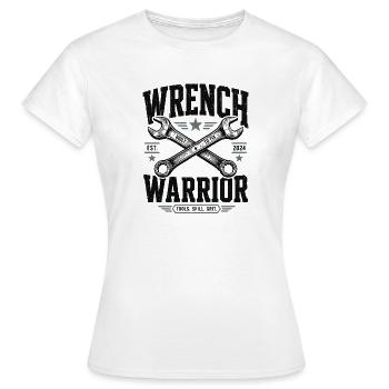 Wrench Warrior Mechaniker Shirt - Frauen T-Shirt - Weiß - Vorne - AI Model Female 172 dark (172cm)