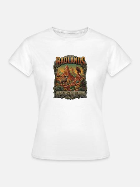 Badlands Nationalpark Poster - Frauen T-Shirt - Weiß