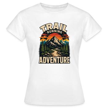 Aventure de course en sentier - T-shirt Femme - blanc - Devant - AI Model Female 172 dark (172cm)