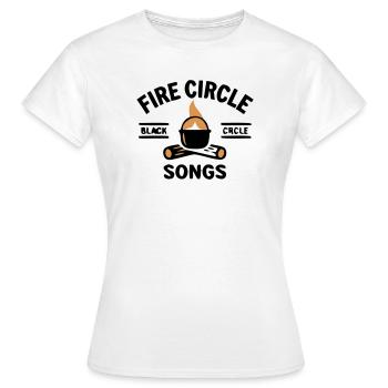 Cuisine à la bouilloire au feu de camp Camping en plein air - T-shirt Femme - blanc - Devant - AI Model Female 172 dark (172cm)