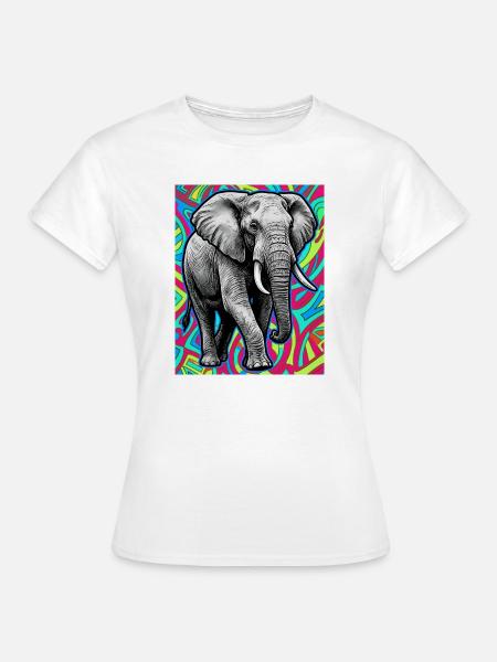 Elefant - Frauen T-Shirt - Weiß