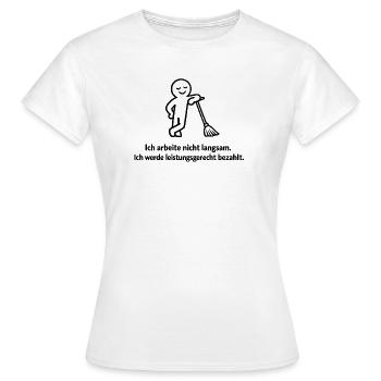 Mindestlohn und Leistungsgerecht - Frauen T-Shirt - Weiß - Vorne - AI Model Female 172 dark (172cm)
