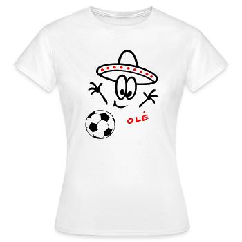 Sombrero Fußball  - Frauen T-Shirt - Weiß - Vorne - AI Model Female 172 dark (172cm)