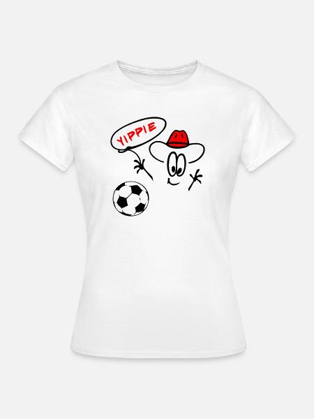 Cowboy Fußball  - Frauen T-Shirt - Weiß