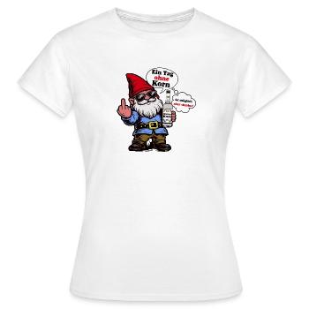 Korn-Gnom: Tag Ohne Korn Sinnlos - Frauen T-Shirt - Weiß - Vorne - AI Model Female 172 dark (172cm)