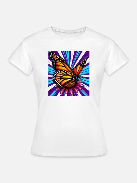 Schmetterling - Frauen T-Shirt - Weiß