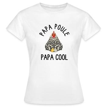 Daddy Hen Cool Daddy - Frauen T-Shirt - Weiß - Vorne - AI Model Female 172 dark (172cm)