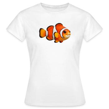 Poisson-clown, poisson de mer, coloré - T-shirt Femme - blanc - Devant - AI Model Female 172 dark (172cm)