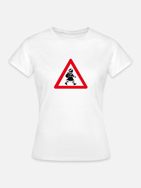 Weihnachtsfrau crossing - Frauen T-Shirt - Weiß