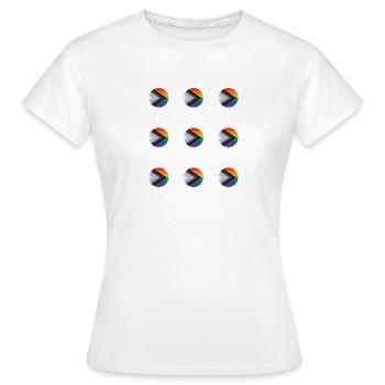 Pride-Pfeil-Mosaik - Frauen T-Shirt - Weiß - Vorne - AI Model Female 172 dark (172cm)