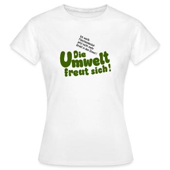 Flaschendeckel - Umwelt freut sich - Frauen T-Shirt - Weiß - Vorne - AI Model Female 172 dark (172cm)