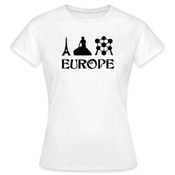 Europe - T-shirt Femme - blanc - Devant - AI Model Female 172 dark (172cm)