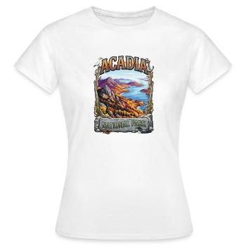 Panorama du parc national d’Acadia - T-shirt Femme - blanc - Devant - AI Model Female 172 dark (172cm)