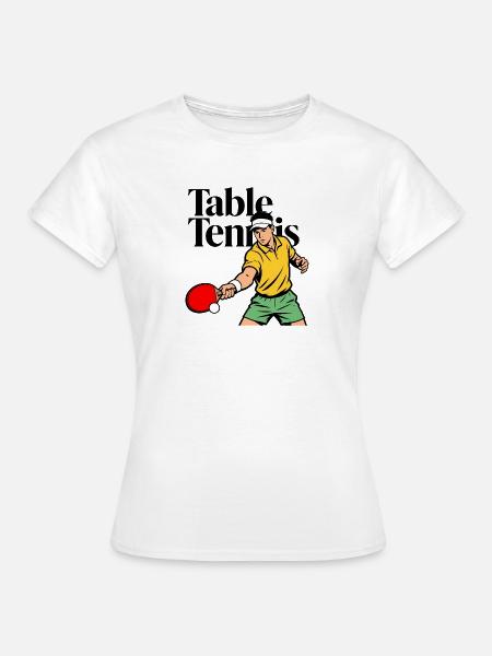 Tischtennis - Frauen T-Shirt - Weiß