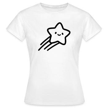 shooting star - Women's T-Shirt - white - Front - AI Model Female 172 dark (172cm)