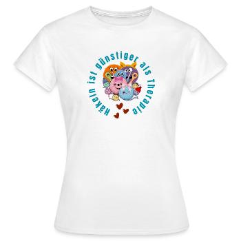 Le crochet coûte moins cher que la thérapie - T-shirt Femme - blanc - Devant - AI Model Female 172 dark (172cm)