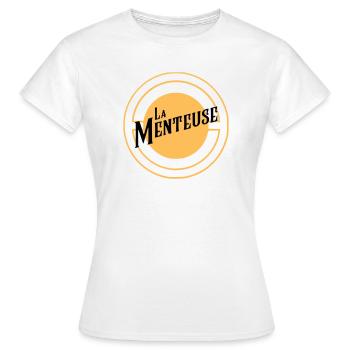 La Menteuse - T-shirt Femme - blanc - Devant - AI Model Female 172 dark (172cm)