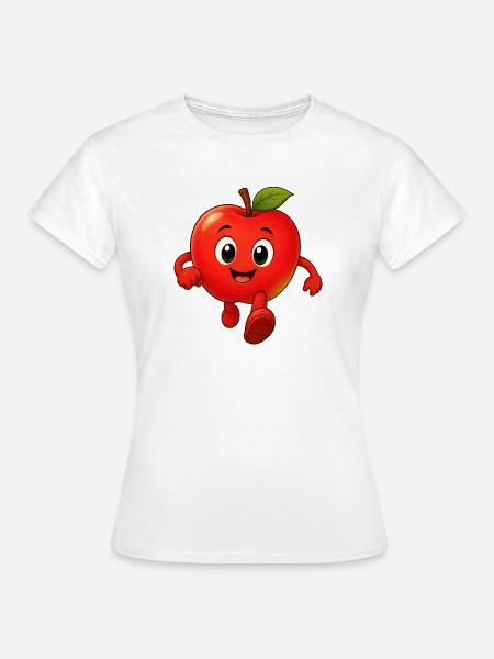 Lustiger Apfel - Frauen T-Shirt - Weiß