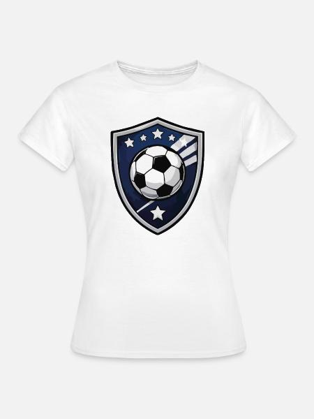 Soccer Shield Crest - Frauen T-Shirt - Weiß