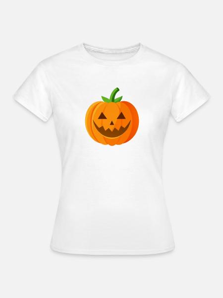 Halloween-Kürbis - Frauen T-Shirt - Weiß