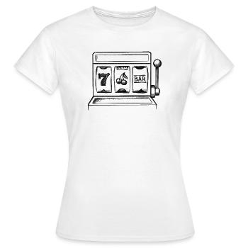 Spielautomat Kasino - lllustration - Frauen T-Shirt - Weiß - Vorne - AI Model Female 172 dark (172cm)