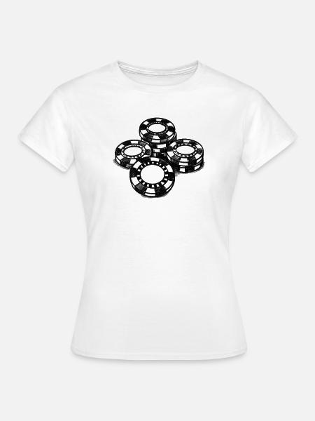Casino Jetons – Illustration - Frauen T-Shirt - Weiß
