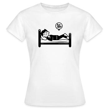 Lit de couchage - T-shirt Femme - blanc - Devant - AI Model Female 172 dark (172cm)