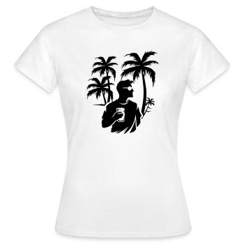 Fête Silhouette Holiday - T-shirt Femme - blanc - Devant - AI Model Female 172 dark (172cm)