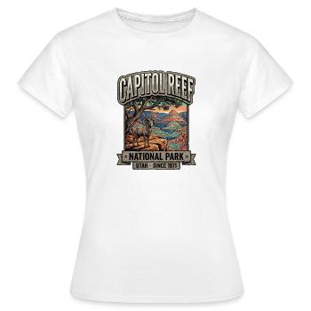 Œuvres d’art du parc national de Capitol Reef - T-shirt Femme - blanc - Devant - AI Model Female 172 dark (172cm)