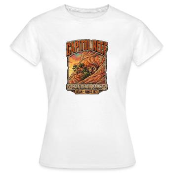 Patch désertique de bélier du récif Capitol - T-shirt Femme - blanc - Devant - AI Model Female 172 dark (172cm)