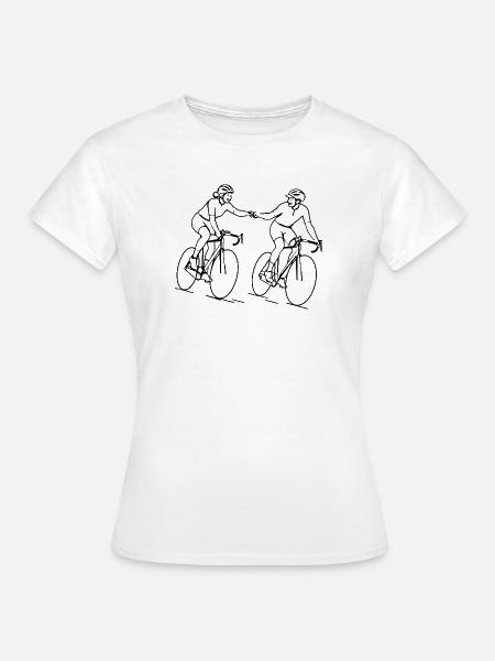 Rennrad zusammen - Frauen T-Shirt - Weiß