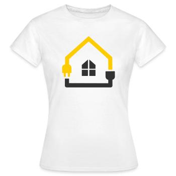 Maison intelligente prise pour électricien - T-shirt Femme - blanc - Devant - AI Model Female 172 dark (172cm)