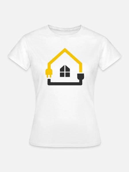 Elektriker Haus Steckdose Smart Home - Frauen T-Shirt - Weiß