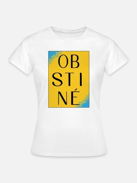 Stur im gelben Kontrast - Frauen T-Shirt - Weiß