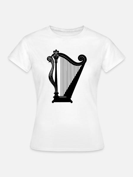 Harfe - Frauen T-Shirt - Weiß