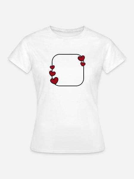 Herzrahmen - Frauen T-Shirt - Weiß