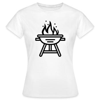 Barbecue - Women's T-Shirt - white - Front - AI Model Female 172 dark (172cm)