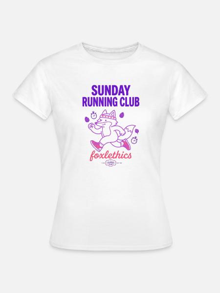 Sunday Running Club Fuchs - Frauen T-Shirt - Weiß