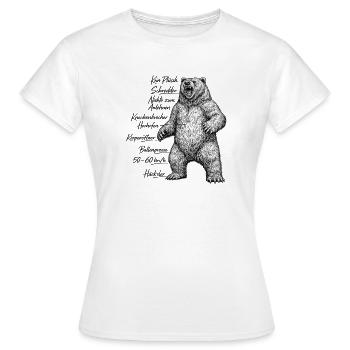 Der Bär ist los - Frauen T-Shirt - Weiß - Vorne - AI Model Female 172 dark (172cm)