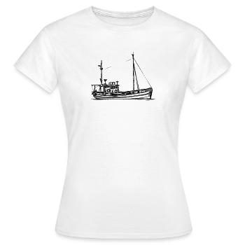 Fishing Cutters & Crab Cutters - Illustration - Women's T-Shirt - white - Front - AI Model Female 172 dark (172cm)