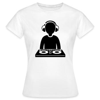 DJ Turntables Party - T-shirt Femme - blanc - Devant - AI Model Female 172 dark (172cm)