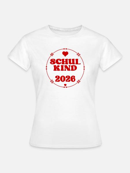 Einschulung Schulkind Herz - Frauen T-Shirt - Weiß
