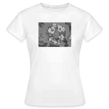 Monochrome flower detail - Women's T-Shirt - white - Front - AI Model Female 172 dark (172cm)