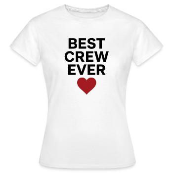 Best Crew Ever Heart Team Saying Black - Women's T-Shirt - white - Front - AI Model Female 172 dark (172cm)