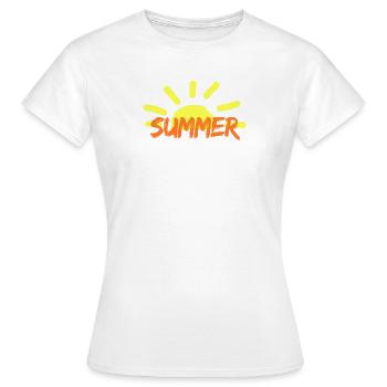 été - T-shirt Femme - blanc - Devant - AI Model Female 172 dark (172cm)