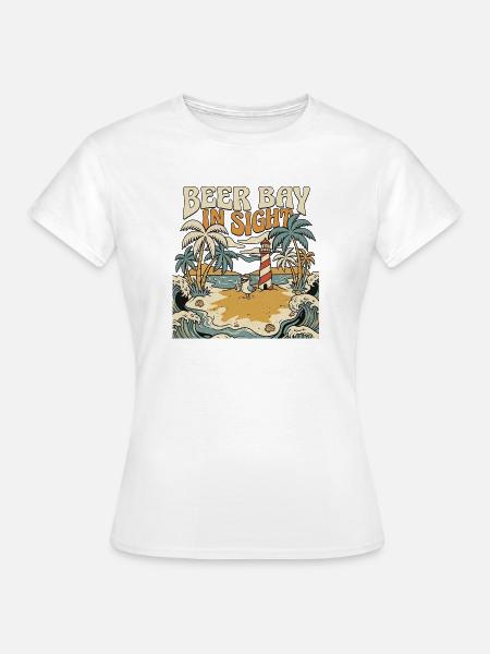 Beer Bay In Sight - Frauen T-Shirt - Weiß