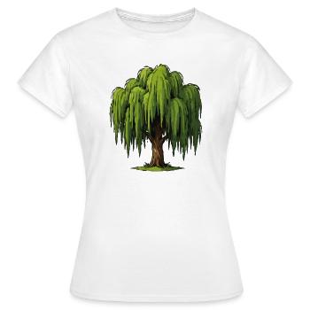 Graphique du Saule Pleureur - T-shirt Femme - blanc - Devant - AI Model Female 172 dark (172cm)