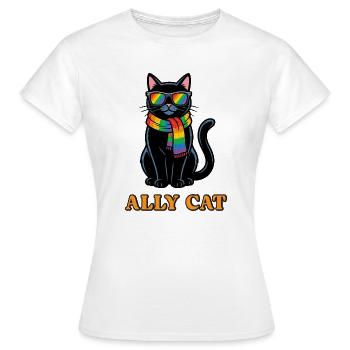 Pride-Monat LGBTQ – Ally Cat - Frauen T-Shirt - Weiß - Vorne - AI Model Female 172 dark (172cm)